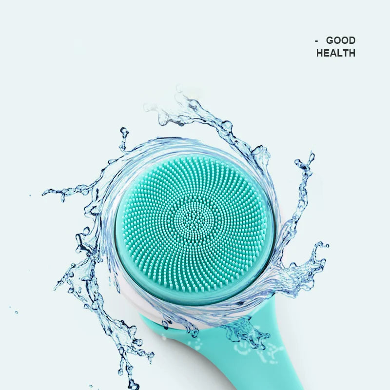 Silicone Electric Long Handle Massage Shower Body Skin Rotation Spa Electric Cleaning Soft Brush